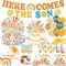 Here Comes the Son Baby Shower Set – Balloons, Cake Topper & Tableware for 25 Guests